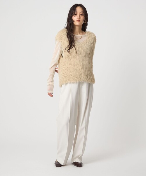 フェザー ノースリーブ プルオーバー -ウォッシャブル-（ベスト