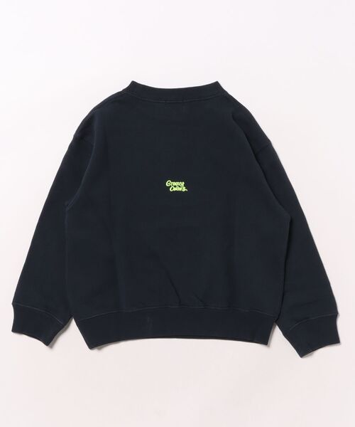GROOVY COLORS（グルービーカラーズ）の「BASIC SKATE DOG Sweat Shirt（スウェット・キッズ・ネイビー・115/125）」の2枚目の写真