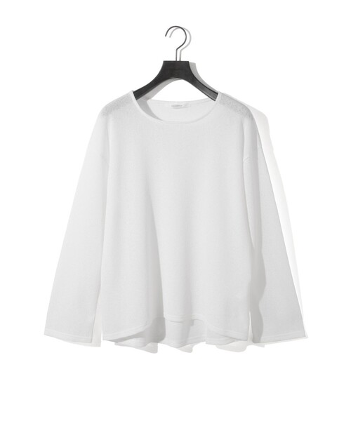 MIDIUMISOLID（ミディウミソリッド）の「MIDIUMISOLID for Ladies シアーワッフルプルオーバー（Tシャツ/カットソー・レディース・オレンジ/ブラック/オフホワイト/ワインレッド・FREE）」の3枚目の写真