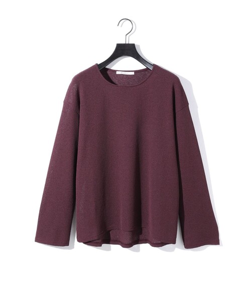 MIDIUMISOLID（ミディウミソリッド）の「MIDIUMISOLID for Ladies シアーワッフルプルオーバー（Tシャツ/カットソー・レディース・オレンジ/ブラック/オフホワイト/ワインレッド・FREE）」の6枚目の写真