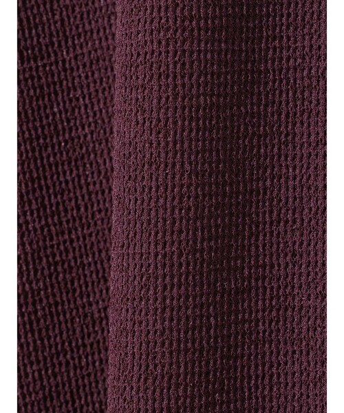 MIDIUMISOLID（ミディウミソリッド）の「MIDIUMISOLID for Ladies シアーワッフルプルオーバー（Tシャツ/カットソー・レディース・オレンジ/ブラック/オフホワイト/ワインレッド・FREE）」の8枚目の写真