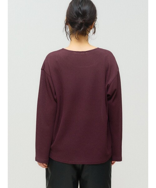 MIDIUMISOLID（ミディウミソリッド）の「MIDIUMISOLID for Ladies シアーワッフルプルオーバー（Tシャツ/カットソー・レディース・オレンジ/ブラック/オフホワイト/ワインレッド・FREE）」の13枚目の写真