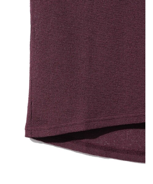 MIDIUMISOLID（ミディウミソリッド）の「MIDIUMISOLID for Ladies シアーワッフルプルオーバー（Tシャツ/カットソー・レディース・オレンジ/ブラック/オフホワイト/ワインレッド・FREE）」の20枚目の写真