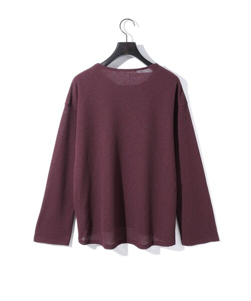 MIDIUMISOLID（ミディウミソリッド）の「MIDIUMISOLID for Ladies シアーワッフルプルオーバー（Tシャツ/カットソー・レディース・オレンジ/ブラック/オフホワイト/ワインレッド・FREE）」の21枚目の写真