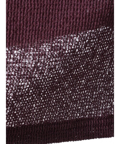 MIDIUMISOLID（ミディウミソリッド）の「MIDIUMISOLID for Ladies シアーワッフルプルオーバー（Tシャツ/カットソー・レディース・オレンジ/ブラック/オフホワイト/ワインレッド・FREE）」の5枚目の写真