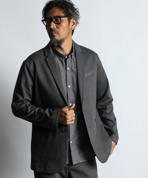 The DUFFER of ST.GEORGE(U_t@[IuZgW[W)SET UP COMFORT JERSEY JACKETFZbgAbv RtH[g W[WWPbg(e[[hWPbg)