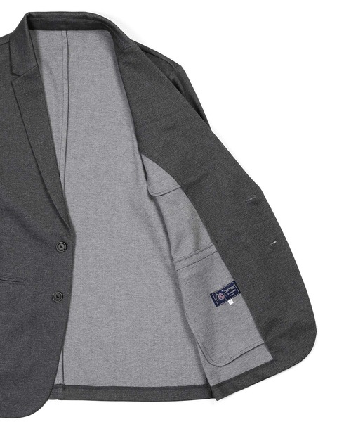 The DUFFER of ST.GEORGE（ザダファーオブセントジョージ）の「SET UP COMFORT JERSEY JACKET：セットアップ コンフォート ジャージジャケット（テーラードジャケット・メンズ・チャコールグレー/ライトグレー・MEDIUM/SMALL/X-LARGE/LARGE）」の14枚目の写真