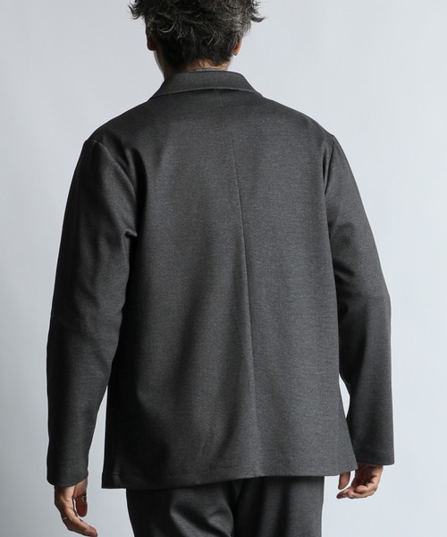 The DUFFER of ST.GEORGE（ザダファーオブセントジョージ）の「SET UP COMFORT JERSEY JACKET：セットアップ コンフォート ジャージジャケット（テーラードジャケット・メンズ・チャコールグレー/ライトグレー・MEDIUM/SMALL/X-LARGE/LARGE）」の8枚目の写真