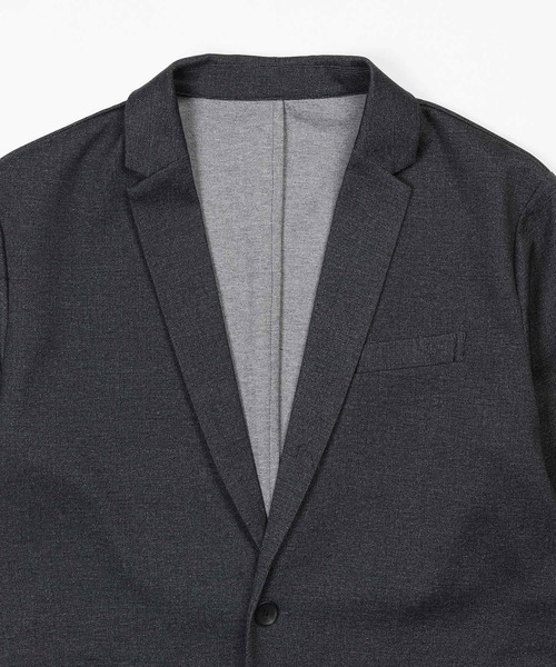 The DUFFER of ST.GEORGE（ザダファーオブセントジョージ）の「SET UP COMFORT JERSEY JACKET：セットアップ コンフォート ジャージジャケット（テーラードジャケット・メンズ・チャコールグレー/ライトグレー・MEDIUM/SMALL/X-LARGE/LARGE）」の11枚目の写真