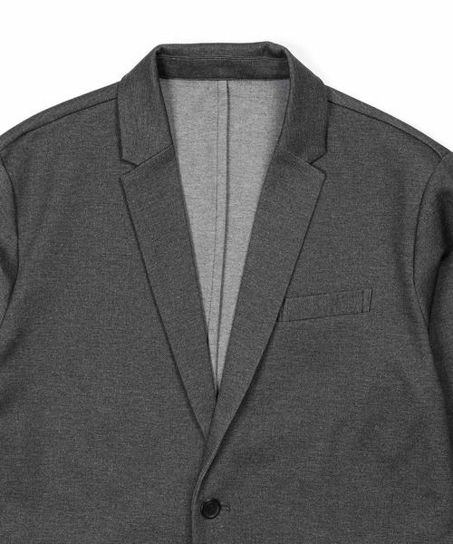 The DUFFER of ST.GEORGE（ザダファーオブセントジョージ）の「SET UP COMFORT JERSEY JACKET：セットアップ コンフォート ジャージジャケット（テーラードジャケット・メンズ・チャコールグレー/ライトグレー・MEDIUM/SMALL/X-LARGE/LARGE）」の12枚目の写真