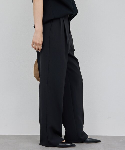 GALLARDAGALANTE（ガリャルダガランテ）の「【シワになりにくい】ジャージータックワイドパンツ（その他パンツ・レディース・グレイッシュベージュ/アイボリー/ブラック・0/1/2）」の10枚目の写真