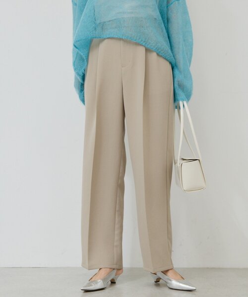 GALLARDAGALANTE（ガリャルダガランテ）の「【シワになりにくい】ジャージータックワイドパンツ（その他パンツ・レディース・グレイッシュベージュ/アイボリー/ブラック・0/1/2）」の15枚目の写真