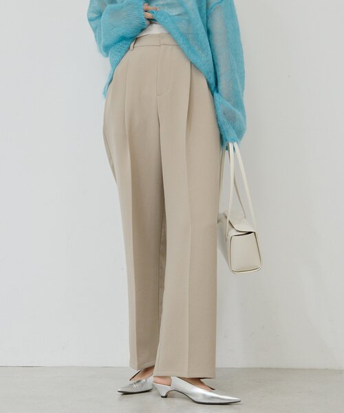 GALLARDAGALANTE（ガリャルダガランテ）の「【シワになりにくい】ジャージータックワイドパンツ（その他パンツ・レディース・グレイッシュベージュ/アイボリー/ブラック・0/1/2）」の16枚目の写真