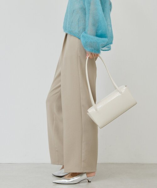 GALLARDAGALANTE（ガリャルダガランテ）の「【シワになりにくい】ジャージータックワイドパンツ（その他パンツ・レディース・グレイッシュベージュ/アイボリー/ブラック・0/1/2）」の18枚目の写真