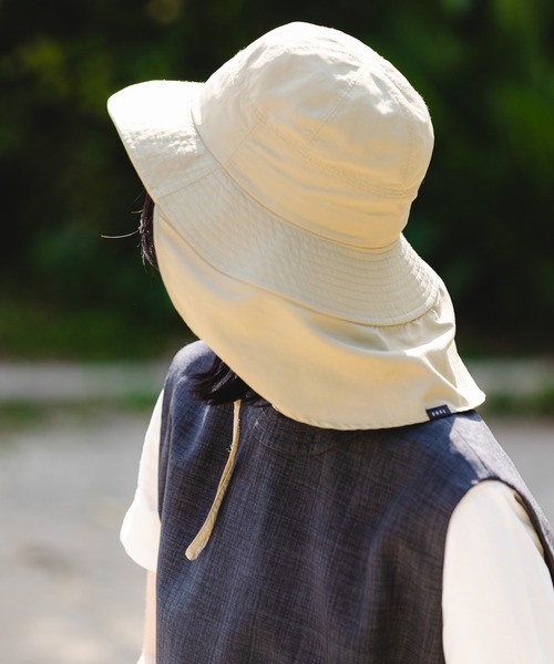 EKAL(エカル)の「サンシェードハット(ハット・レディース・ベージュ/ブラック・ONE)」の5枚目の写真