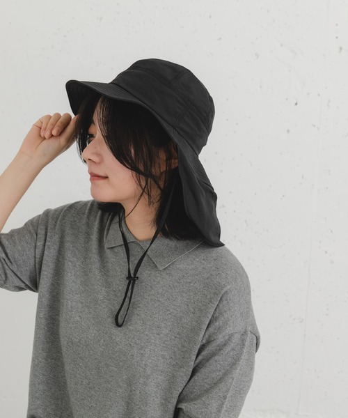 EKAL(エカル)の「サンシェードハット(ハット・レディース・ベージュ/ブラック・ONE)」の8枚目の写真