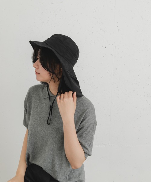 EKAL(エカル)の「サンシェードハット(ハット・レディース・ベージュ/ブラック・ONE)」の9枚目の写真