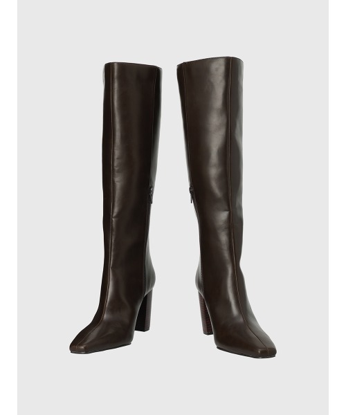 EIMY ISTOIRE（エイミーイストワール）の「スクエアトゥロングブーツ（ブーツ・レディース・ブラウン/ブラック・M/S/L）」の5枚目の写真