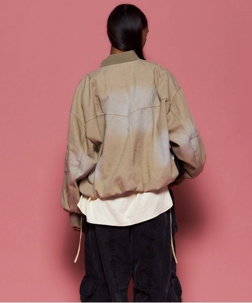 MAISON SPECIAL(メゾンスペシャル)の「Washed MA-1/ウォッシュドMA-1【MAISON SPECIAL/メゾンスペシャル】(MA-1・レディース・ベージュ/ブラック・FREE)」の7枚目の写真