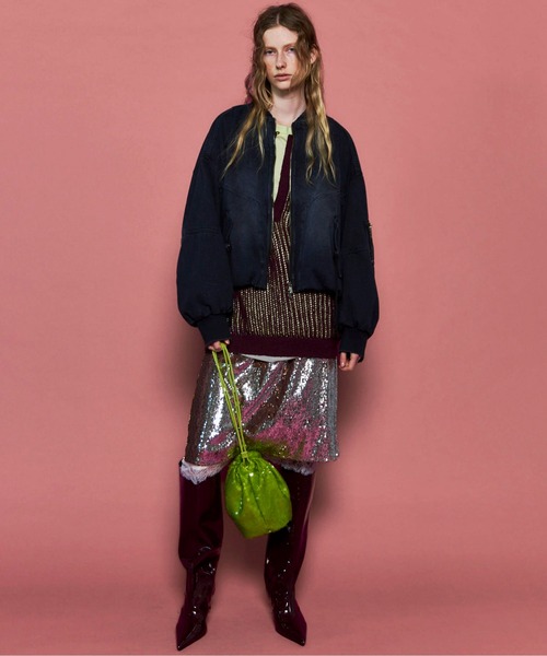 MAISON SPECIAL(メゾンスペシャル)の「Washed MA-1/ウォッシュドMA-1【MAISON SPECIAL/メゾンスペシャル】(MA-1・レディース・ベージュ/ブラック・FREE)」の5枚目の写真