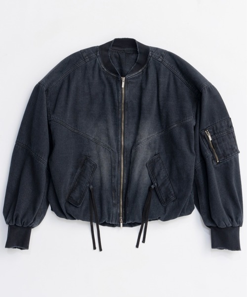 MAISON SPECIAL(メゾンスペシャル)の「Washed MA-1/ウォッシュドMA-1【MAISON SPECIAL/メゾンスペシャル】(MA-1・レディース・ベージュ/ブラック・FREE)」の8枚目の写真