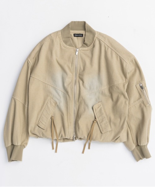 MAISON SPECIAL(メゾンスペシャル)の「Washed MA-1/ウォッシュドMA-1【MAISON SPECIAL/メゾンスペシャル】(MA-1・レディース・ベージュ/ブラック・FREE)」の9枚目の写真