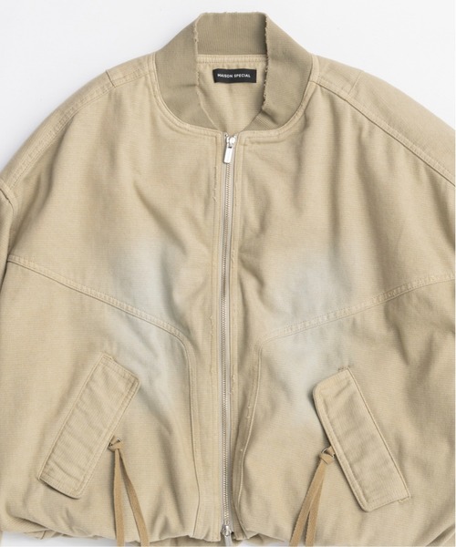 MAISON SPECIAL(メゾンスペシャル)の「Washed MA-1/ウォッシュドMA-1【MAISON SPECIAL/メゾンスペシャル】(MA-1・レディース・ベージュ/ブラック・FREE)」の10枚目の写真