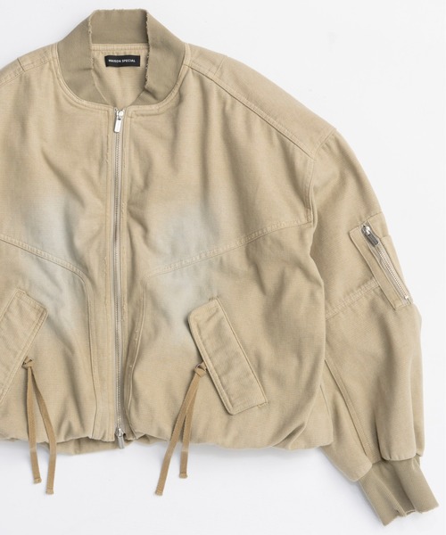 MAISON SPECIAL(メゾンスペシャル)の「Washed MA-1/ウォッシュドMA-1【MAISON SPECIAL/メゾンスペシャル】(MA-1・レディース・ベージュ/ブラック・FREE)」の11枚目の写真