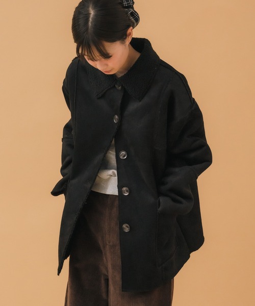 セール】フェイクムートンコート / ブラック ブラウン ムートン ボア