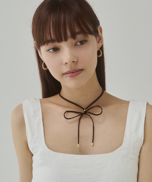 ciite'（シーテ）の「シンプル フェイク スウェード コードチョーカー（チョーカー・レディース・ブラウン/キャメル/ブラック系その他/ブラウン系その他2/ブラウン系その他/ブラック・FREE）」の20枚目の写真