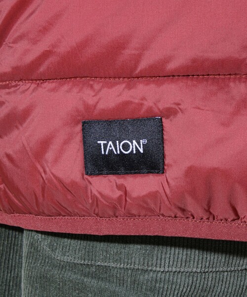TAION（タイオン）の「【昨年ヒットの別注ダウンが新色追加で再登場！】GLOSTER別注 TAIONパッカブルフーディダウン（ダウンジャケット/コート・メンズ・ベージュ/チャコールグレー/ネイビー/ブラック/レンガ・XL/L/M）」の22枚目の写真