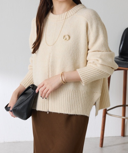 未使用タグ付き⭐︎GALLARDAGALANTE⭐︎カシミア⭐︎柔らかアイボリーニット セール】ヤクライクニット/WEB限定カラー展開（ニット/セーター