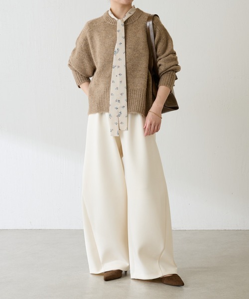 COLLAGE GALLARDAGALANTE（コラージュガリャルダガランテ）の「ヤクライクニット/WEB限定カラー展開（ニット/セーター・レディース・ライトグレー/チャコールグレー/オフホワイト/ブラック/オレンジ/モカ/ブラウン/ブルー・FREE）」の17枚目の写真