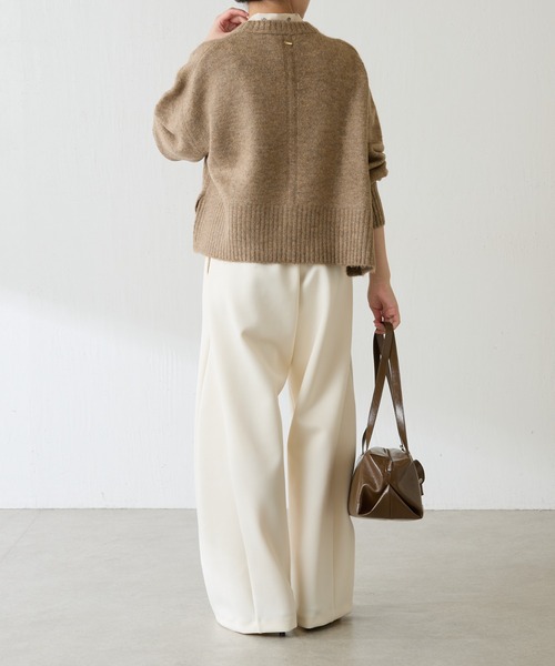 COLLAGE GALLARDAGALANTE（コラージュガリャルダガランテ）の「ヤクライクニット/WEB限定カラー展開（ニット/セーター・レディース・ライトグレー/チャコールグレー/オフホワイト/ブラック/オレンジ/モカ/ブラウン/ブルー・FREE）」の9枚目の写真