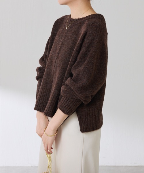 新品 COLLAGE GALLARDAGALANTE ヤクライクニット　ブラウン セール】ヤクライクニット/WEB限定カラー展開（ニット/セーター