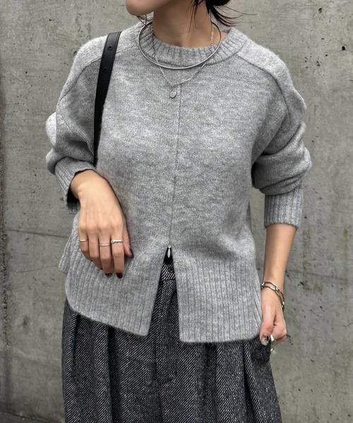 新品COLLAGE GALLARDAGALANTE ヤクライクニットライトグレー セール】ヤクライクニット/WEB限定カラー展開（ニット/セーター