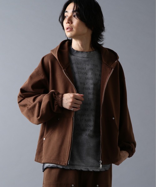 DANKE SCHON（ダンケシェーン）の「DankeSchon/ダンケシェーン/480HW SWEAT ZIP HOODIE（パーカー・メンズ・ブラウン/ブラック・S/M/L）」の13枚目の写真