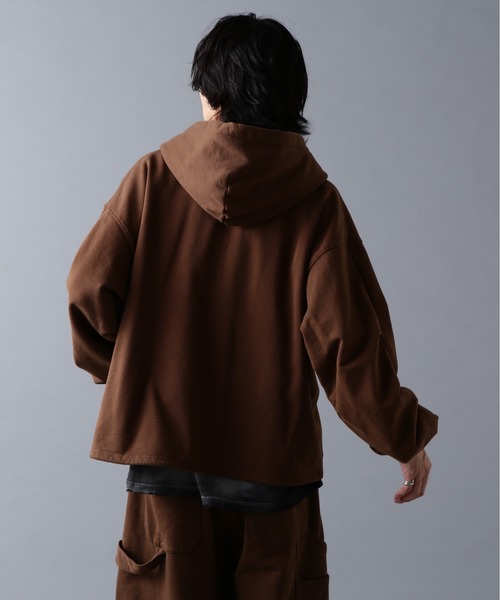DANKE SCHON（ダンケシェーン）の「DankeSchon/ダンケシェーン/480HW SWEAT ZIP HOODIE（パーカー・メンズ・ブラウン/ブラック・S/M/L）」の17枚目の写真