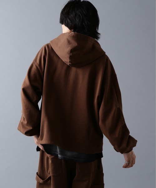 DANKE SCHON（ダンケシェーン）の「DankeSchon/ダンケシェーン/480HW SWEAT ZIP HOODIE（パーカー・メンズ・ブラウン/ブラック・S/M/L）」の18枚目の写真