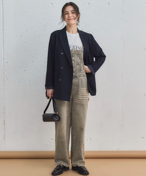 Doux archives（ドゥアルシーヴ）の「デニムサロペット（サロペット/オーバーオール・レディース・ブラウン/グレー・FREE）」の13枚目の写真