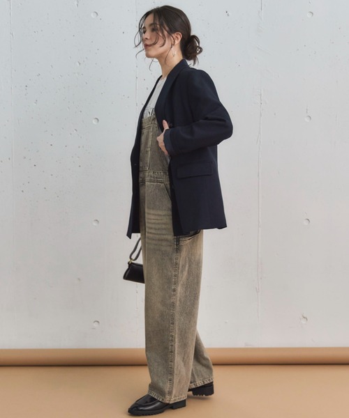 Doux archives（ドゥアルシーヴ）の「デニムサロペット（サロペット/オーバーオール・レディース・ブラウン/グレー・FREE）」の14枚目の写真