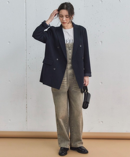 Doux archives（ドゥアルシーヴ）の「デニムサロペット（サロペット/オーバーオール・レディース・ブラウン/グレー・FREE）」の18枚目の写真