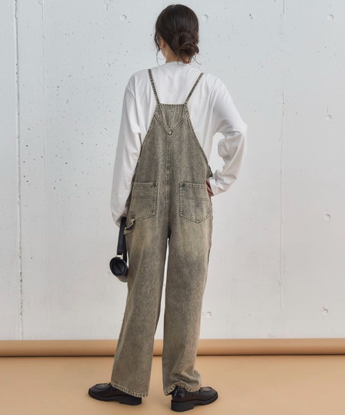 Doux archives（ドゥアルシーヴ）の「デニムサロペット（サロペット/オーバーオール・レディース・ブラウン/グレー・FREE）」の3枚目の写真