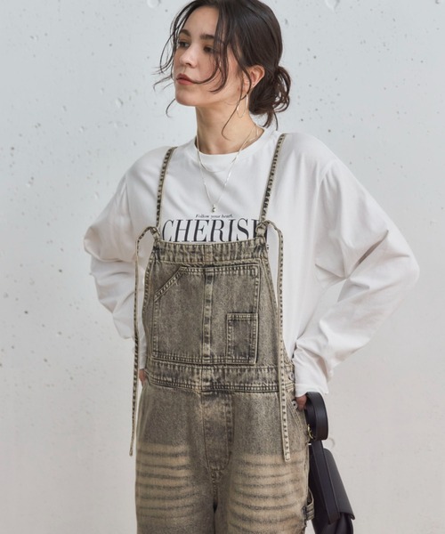 Doux archives（ドゥアルシーヴ）の「デニムサロペット（サロペット/オーバーオール・レディース・ブラウン/グレー・FREE）」の7枚目の写真