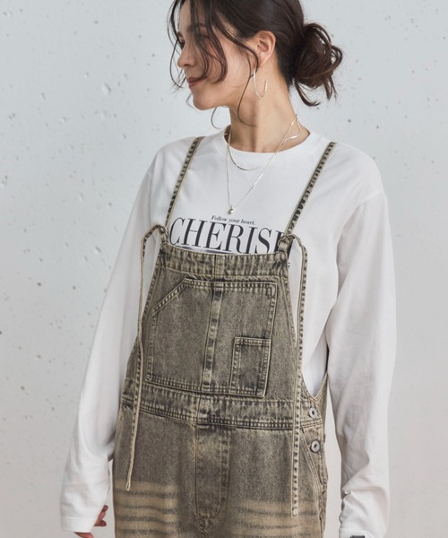 Doux archives（ドゥアルシーヴ）の「デニムサロペット（サロペット/オーバーオール・レディース・ブラウン/グレー・FREE）」の8枚目の写真