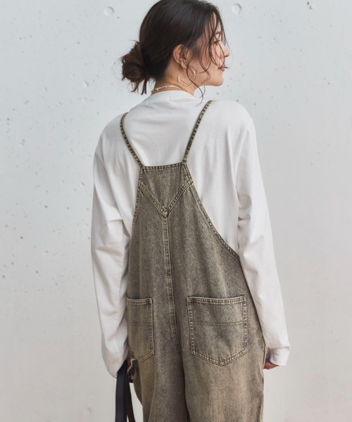 Doux archives（ドゥアルシーヴ）の「デニムサロペット（サロペット/オーバーオール・レディース・ブラウン/グレー・FREE）」の9枚目の写真