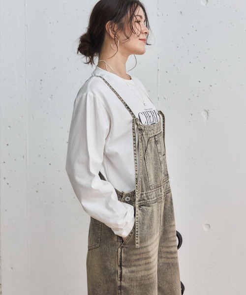 Doux archives（ドゥアルシーヴ）の「デニムサロペット（サロペット/オーバーオール・レディース・ブラウン/グレー・FREE）」の10枚目の写真