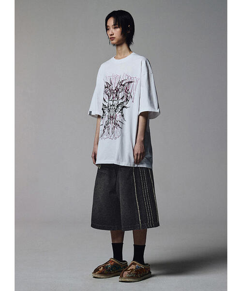 NOT4NERD（ノットフォーナード）の「NOT4NERD/ノットフォーナード/Thorns Line Cut Off Shorts（デニムパンツ・メンズ・ブラック/ブルー・XL/L）」の13枚目の写真