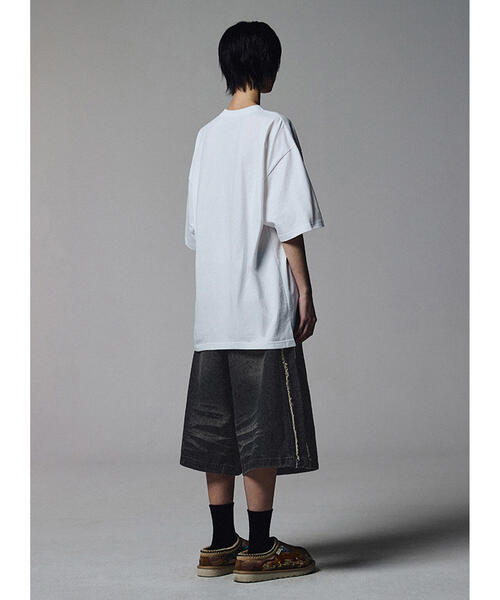 NOT4NERD/ノットフォーナード/Thorns Line Cut Off Shorts（デニム