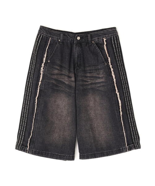NOT4NERD（ノットフォーナード）の「NOT4NERD/ノットフォーナード/Thorns Line Cut Off Shorts（デニムパンツ・メンズ・ブラック/ブルー・XL/L）」の15枚目の写真